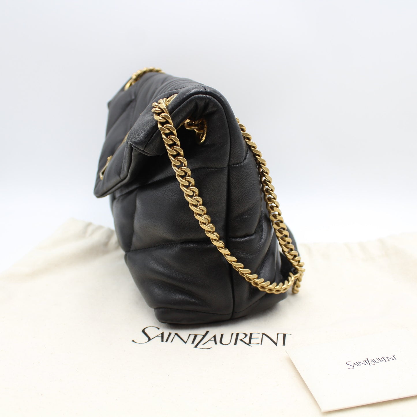 BORSA SAINT LAURENT PUFFER SMALL NERA IN NAPPA TRAPUNTATA YB120