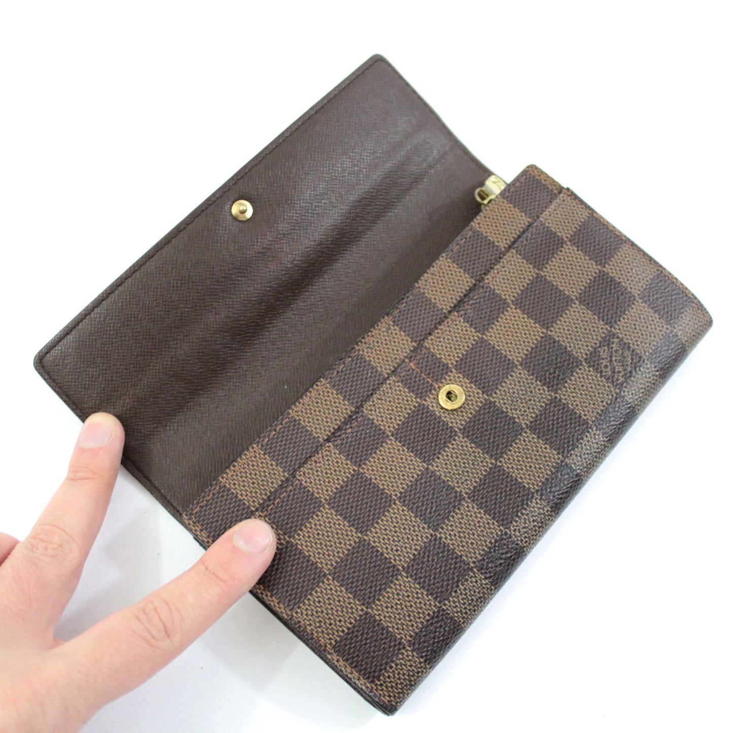 LOUIS VUITTON SARAH DAMIER EBENE WALLET LA121