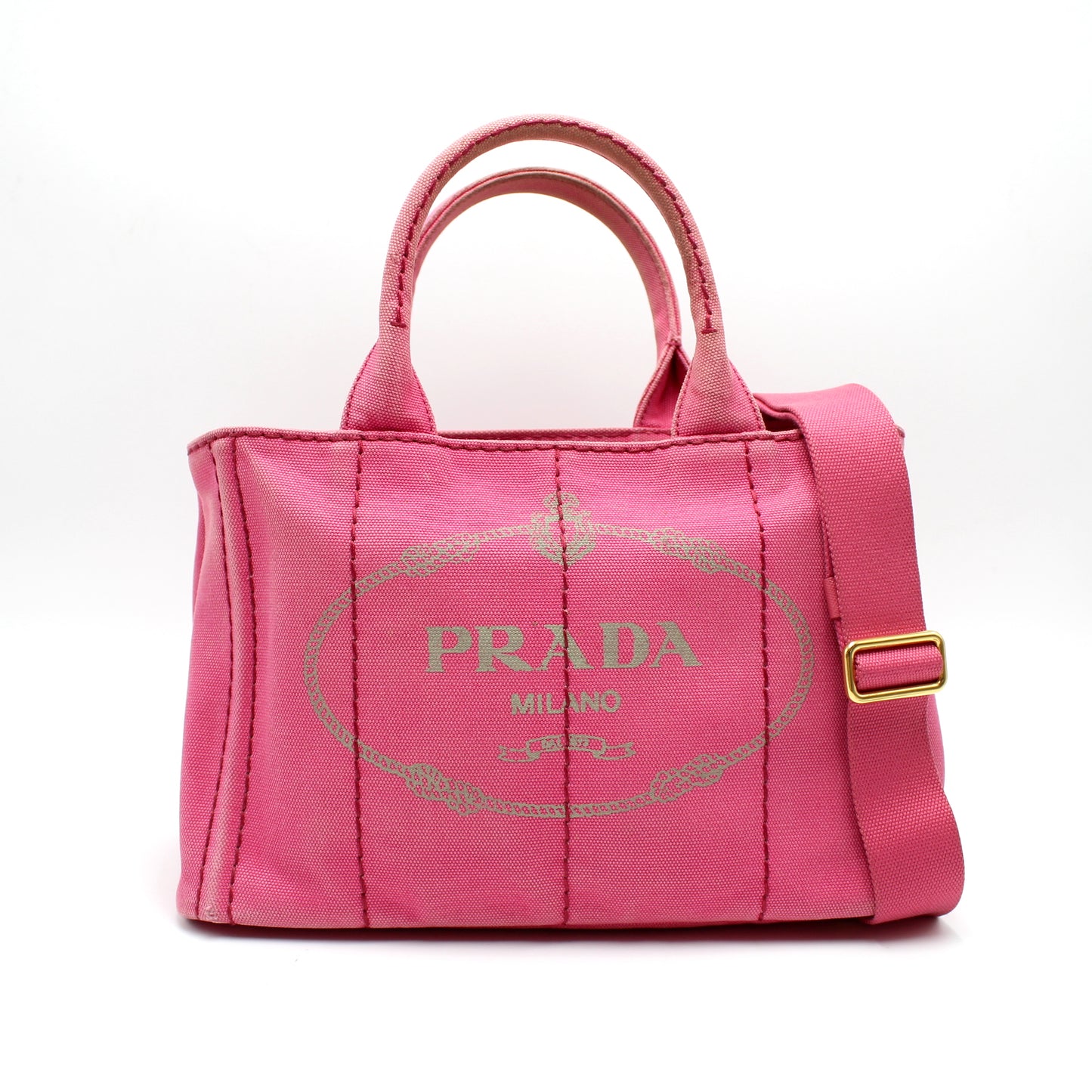 BORSA PRADA SHOPPING SMALL IN CANVAS DI COTONE PB150