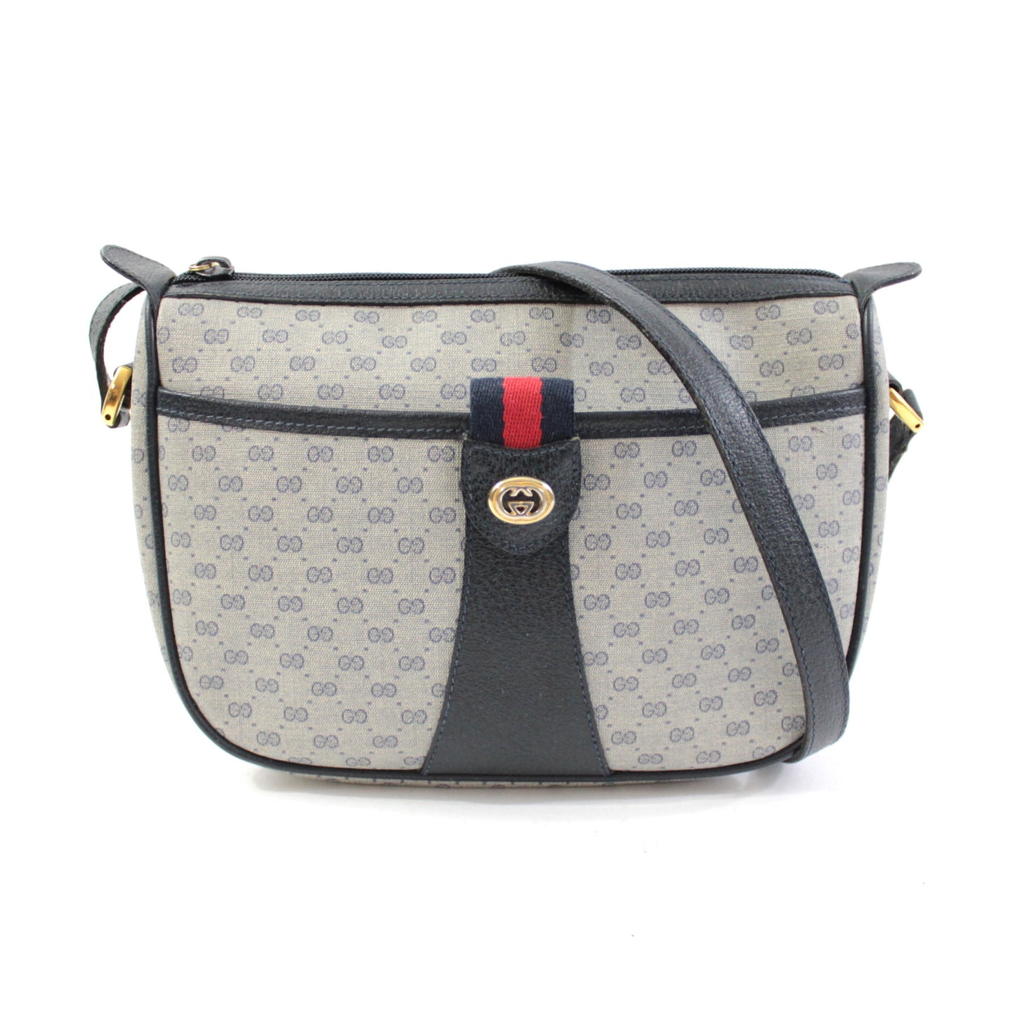 GUCCI SHERRY LINE BLUE NAVY SHOULDER BAG GB141