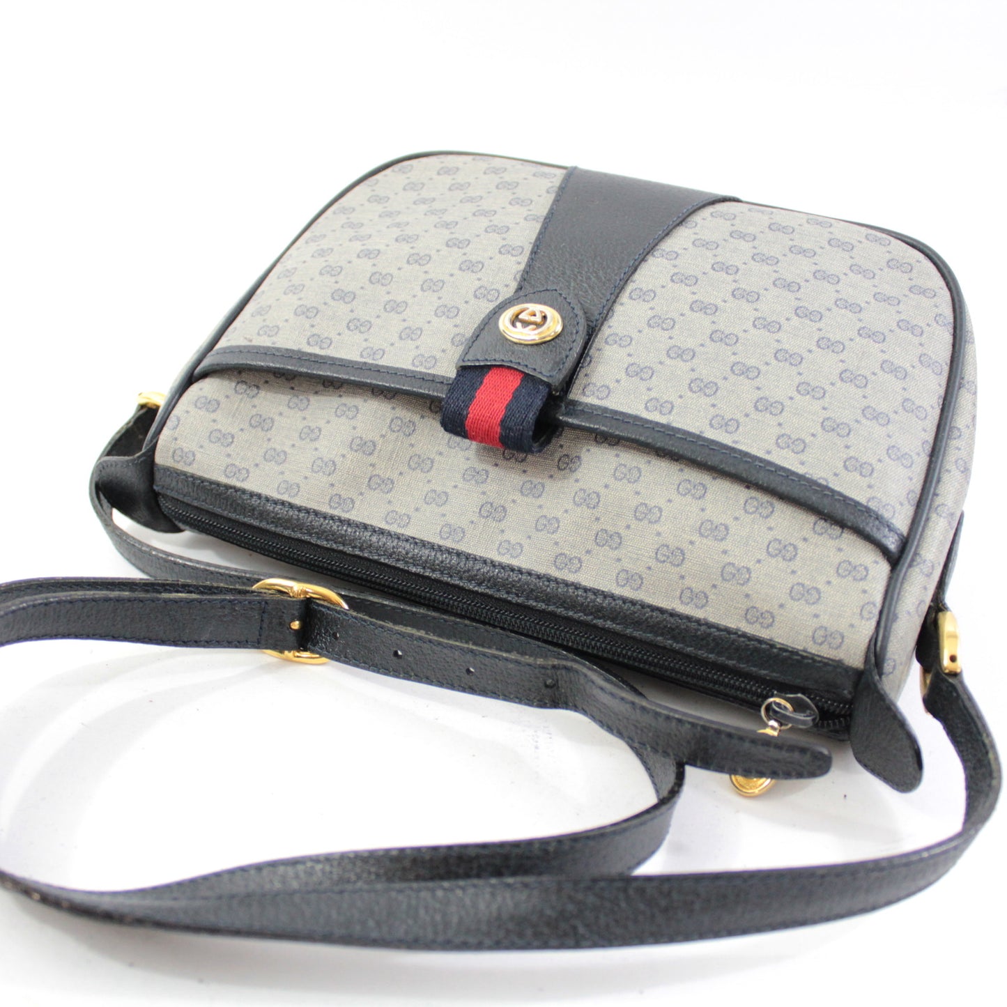 GUCCI SHERRY LINE BLUE NAVY SHOULDER BAG GB141