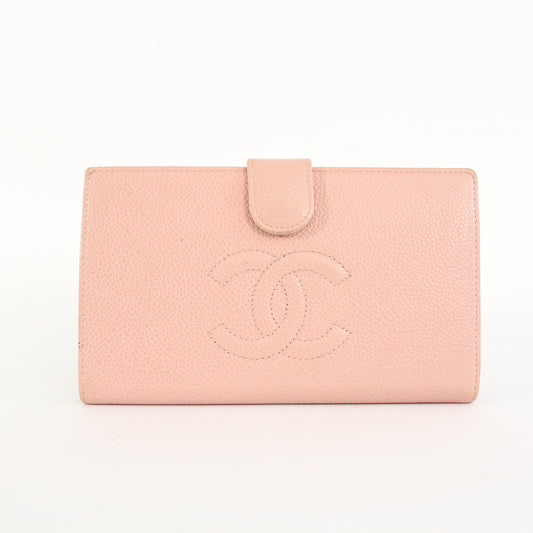 CHANEL PINK LEATHER WALLET #CA103